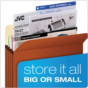 Pendaflex® Pocket File, 3.5" Expansion, Legal Size, Red Fiber freeshipping - TVN Wholesale